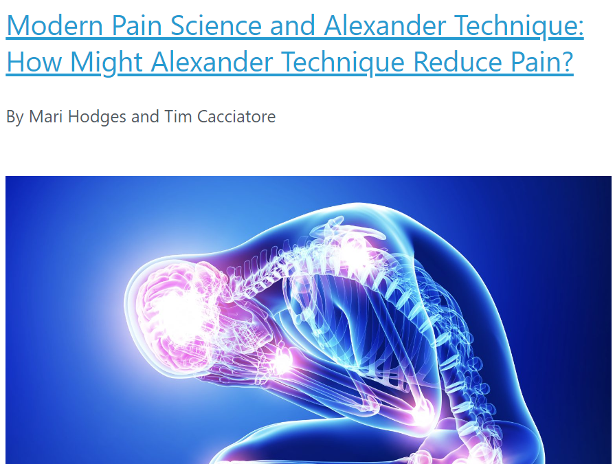 Modern pain science and how the Alexander Technique may help reduce pain